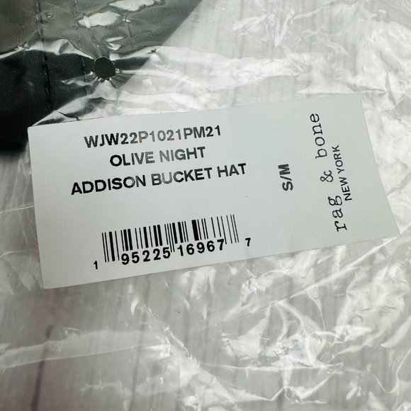 Rag & Bone Addison Bucket Hat Olive Night Size S/M MSRP 125$ - Picture 5 of 5